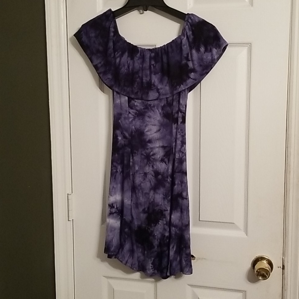One Clothing Blue Tie Die Dress